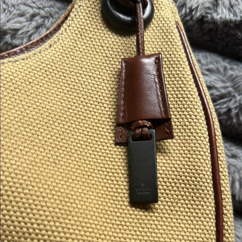 Gucci Yellow Canvas Top Handle handbag - Picture 2 of 12